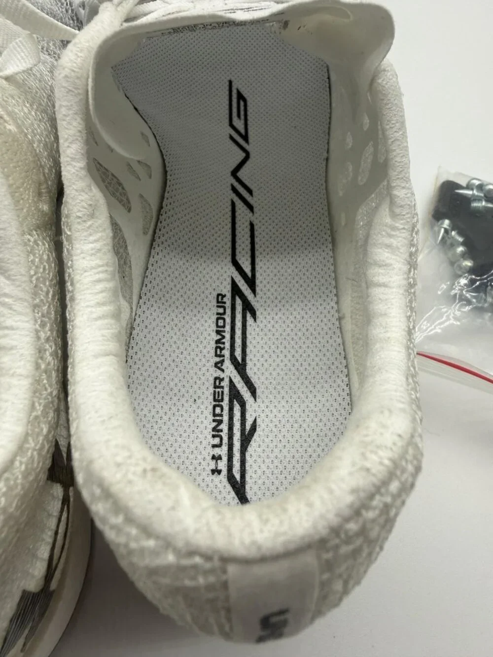 New Under Armour Shakedown Elite TF Shoes Men's Size 10 White Spikes 3026442 100